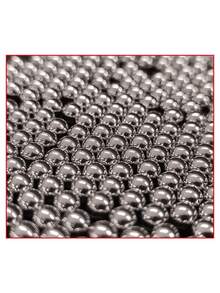 50颗优质无瑕疵6毫米弹弓钢珠，实心不锈钢圆形轴承球，适用于弹弓 - 銀色 - 查看 3