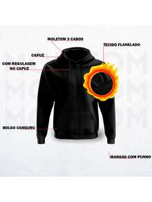 Plain Fleece Sweatshirt With Hood And Kangaroo Pocket, Long Sleeves, Comfortable And Versatile Winter Jacket - Clear - View 5