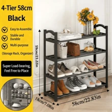 Multi-Tier Shoe Rack Organizer - Metal And Plastic, Free Standing Shoe Shelf For Various Rooms, Sturdy Floor Mount Shoe Storage With Multiple Layers - Multicolor - View 15