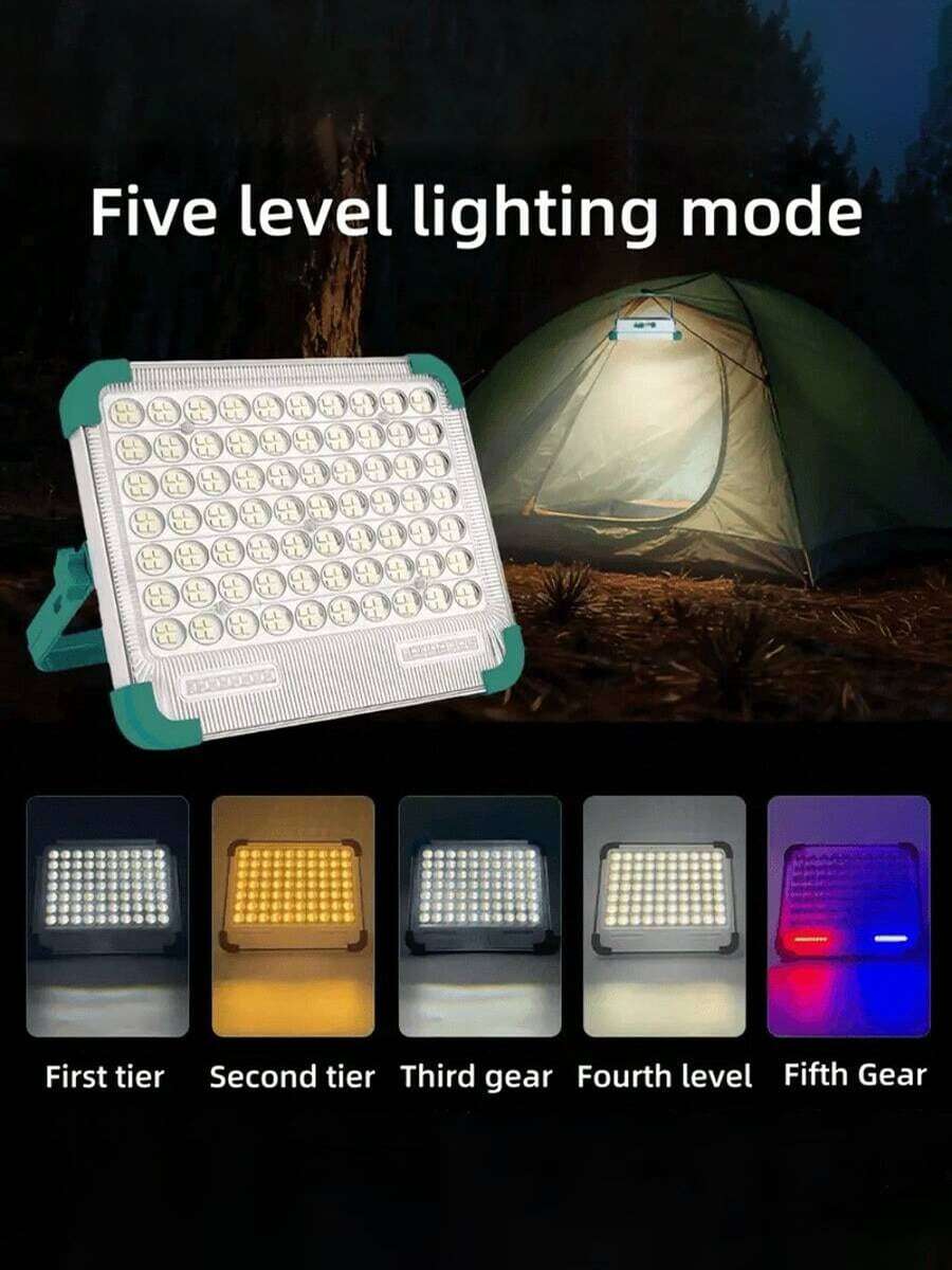 1个296颗LED灯珠的便携式太阳能露营灯，5档亮度可调，可充电，适用于徒步旅行、钓鱼、夜市及其他户外活动和紧急情况。 - 薄荷綠 - 查看 1