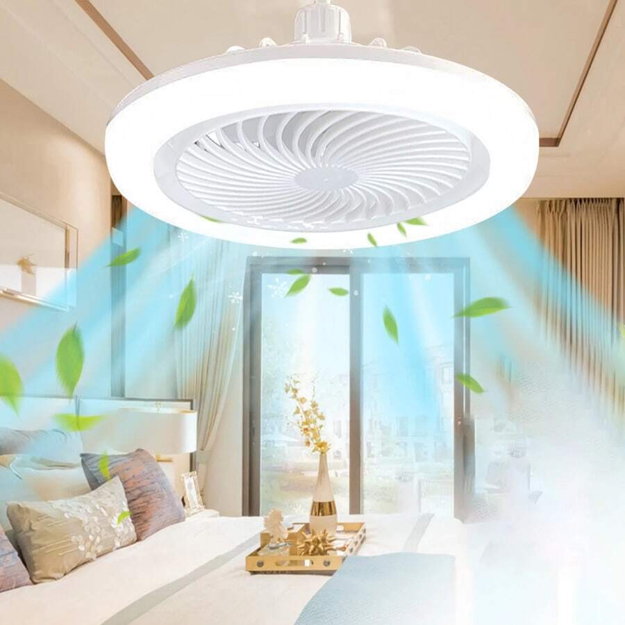 Ventilador Silencioso Elegante Foco Lampara a Control Remoto Multicolores, Velocidades JWJ - V01 SIN CONTROL - Ver 1