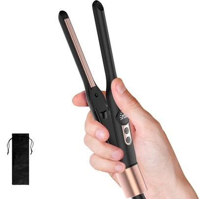 UKLISS 黑金超紧凑型直发器 | 110-240V双电压 + LCD温度显示 + 附赠收纳袋 | 快速加热 + 便携设计 | 适用于刘海和短发 | 情人节、总统日、圣帕特里克节、斋月等节日的理想礼物 | 随时随地快速造型，无论是在路上、工作中还是沙龙