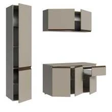 Cocina Integral Completa Modular Madesa Nice 160cm Crema 02 - Beis - Ver 10