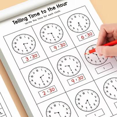 The Workbook On How To Set The Timer Is Suitable For Home Schooling Activities, Including Reading And Math Worksheets, And Is Very Suitable For Classroom Teaching And Back-To-School Supplies.