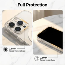 Magnetic Phone Protective Case Compatible With IPhone 17, 17 Air, 17 Pro, 17 Pro Max - Sturdy Transparent Glitter Protective Case With PC Back Cover - Clear - View 6