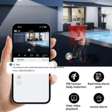 BOSSNEY 4MP High Definition Solar Powered Wireless Surveillance Camera With Infrared (PIR) Human Detection And Two-Way Intercom For Home, Outdoors And Yards. - White - View 5