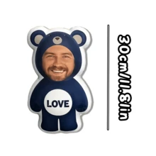 Customized Throw Pillow, Personalized Photo Pillow As Gift, And Couple Pillow With Groom's Image Printed - Black Bear - View 14