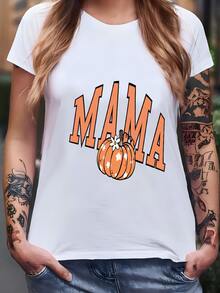 Camiseta De Coincidencia Familiar De Calabaza Personalizada: Tee De Caída Personalizado Camiseta - Blanco - Ver 1