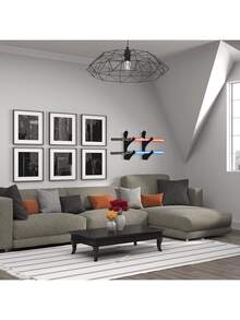 1 Set Wooden Sword & Samurai Sword Display Stand, Wall-Mounted Samurai Sword Holder Organizer, Black/White/Transparent Color, Space-Saving - Multicolor - View 4