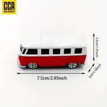 1:56 Scale Volkswagen T1 Bus Alloy Car - Red/Green, Toy Cars For Boys & Girls, Smooth Gliding With Hand-Held Handle, Adult Collection, Holiday Gift, Decorative Ornament - Multicolor - View 4