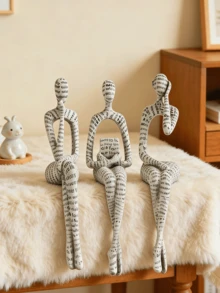 Tác phẩm điêu khắc "Người suy tư", một món đồ trang trí nhà cửa màu trắng, là một tác phẩm nghệ thuật trừu tượng hiện đại phù hợp để trang trí giá sách, bàn làm việc, văn phòng và phòng khách. Đây là món quà tuyệt vời dành cho những người yêu sách. - Nhiều màu - Xem 1