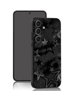 1pc Starry Sky Pattern Soft TPU Protective Phone Case, Scratch-Resistant And Shock-Proof, Compatible With Huawei Honor, Redmi, Galaxy A/S Series, Pixel 6A/7A/8A, 12T/13T/14T - Black - View 2