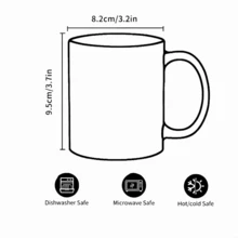 1pc Ceramic Cartoon Pattern Mug, Coffee Cup, Milk Cup, Tea Cup, Suitable For Gifting To Family And Friends, Birthday, Christmas, Christmas Eve, 11oz, Heat Resistant, Dishwasher - White - View 6
