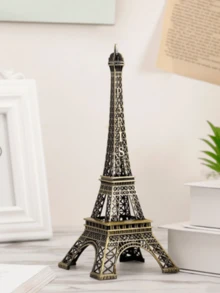 1pc European Creative Eiffel Tower Model Home Decor Ornament, Interesting Desktop Accessory For Room, Desk Decoration - Bronze - View 8