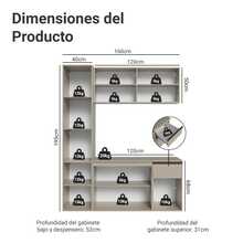 Cocina Integral Completa Modular Madesa Nice 160cm Crema 03 - Beis - Ver 3