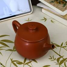 1 Set Purple Clay Teapot Set, Handmade Fired Purple Clay Tea Set, Home & Travel Tea Set, Includes 1 Teapot And 2 Guest Tea Cups, Unique Chinese Style Tea Set, Suitable For Home Use, Guests, And Gifting - Multicolor - View 5