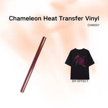 1 Roll Chameleon Color Heat Transfer Vinyl, Mixed Color, Waterproof And Washable, Suitable For DIY T-Shirts, Fabrics, Iron-On Transfer Stickers - Multicolor - View 10