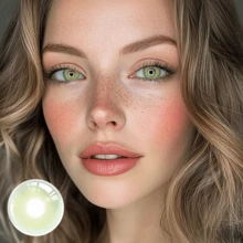 5 Pairs Of Colored Contact Lenses, Including A Contact Lens Case And Wearing Tools, Offer A Variety Of Color Options. They Can Be Used For About Half A Year And Are Suitable For Makeup On The Eyes, Changing Styles, Role-Playing, Festive Event Dressing, Halloween Costumes, And Cosplay, Etc. - Bộ hộp màu vàng xanh - Xem 5