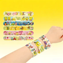 12pcs/Set SpongeBob Cartoon Wristbands, Bubble Rings, Party Supplies, Underwater Theme, Create The Best Holiday Party Atmosphere For Friends - Multicolor - View 1