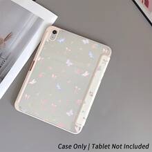 A Pastel Butterfly & Bow Pattern Protective Tablet Case - Ideal For Soft Dreamy Style Enthusiasts And Romantic Design Seekers,Protective Folio Table Case With Pen Holder,Compatible With IPad Pro (M5)/IPad Air (M3)/IPad 11"(A16)/Compatible With Samsung Galaxy S9/S7/S10+/S6 Lite/Compatible With XIAOMI