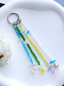 独特的手工釉花星形和心形装饰品简约手机挂件和吊坠背包装饰 - 彩色 - 查看 21