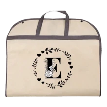 防尘服装罩，婚纱防尘罩，创意字母图案西装外套连衣裙保护罩，防潮悬挂式服装袋，衣柜收纳袋，透气旅行服装袋。