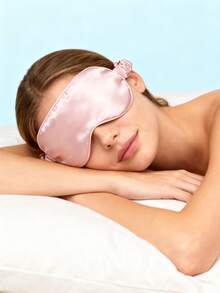 一套缎面睡眠眼罩，缎面睡眠眼罩，发圈，遮光眼罩，伴娘礼物，粉色。丝绸缎面睡眠眼罩，粉色睡眠眼罩，遮光眼罩，男女通用，柔软透气遮光眼罩，旅行必备，伴娘礼物。 - 粉色 - 查看 5