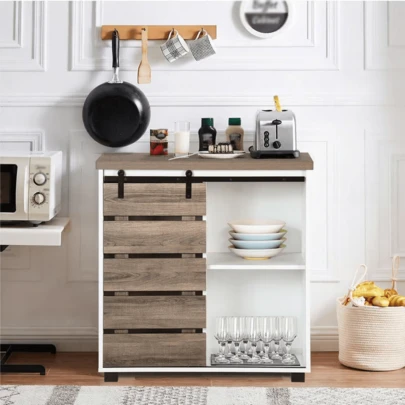 Credenza Bufetera Mueble Modernas Con Puertas - Adecuado Para La Cocina O El Salón