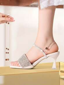 1 Pair Adjustable High Heel Straps, Non-Slip Design With Durable Stitched Buckle And Metal Eyelets, Easy To Install For Sandals, Slippers, Flip Flops, Wide Fit Sandals (Black/Beige/Transparent) - Multicolor - View 7