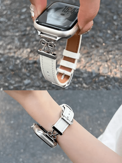 1 buah Tali Jam Tangan Tipis PU Kompatibel dengan Apple Watch Wanita 38mm 40mm 41mm 42mm 44mm 45mm 46mm 49mm Seri Ultra 11/10/9/8/7/6/5/4/3 SE