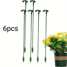 17cm, 27cm, 48cm, 58cm Varas de Suporte de Plantas Reutilizáveis, Adequadas para Suportes de Orquídeas de Jardinagem Verde, Estabilizadores de Orquídeas e Flores, Postes de Jardinagem Verde, Treliças para Escalada de Videiras, Varas de Plantas de Plástico Verde - Verde Escuro - Visão 16