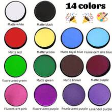 Watercolor Solid Painting Pigment Disc, 30g Paint, Washable And Color-Removable, Suitable For Valentine's Day Themed Painting, Major Sports Events, Parties And Other Activities - 30g/1.06oz - View 1