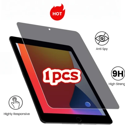 1片兼容iPad的隐私屏幕保护膜，兼容iPad第10代、第9代和第11代，兼容iPad（2025款）/苹果兼容iPad第11代/兼容iPad（第11代）/兼容iPad 11英寸（A16）/Air/Pro/1/2/3/4/5/6/7/8/9/10/11代/7.9/8/9.7/10.2/10.5/10.9/11英寸/12.9/13/2016/2017/2018/2019/2020/2021/2022/2023/2024款，高清透明，无气泡，防刮擦。