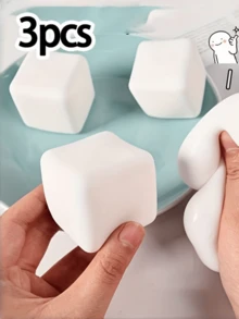 1个/3个可塑形慢回弹软萌豆腐玩具，创意逼真豆腐挤压减压玩具，生日/圣诞节/派对礼品 - 白色 - 查看 10