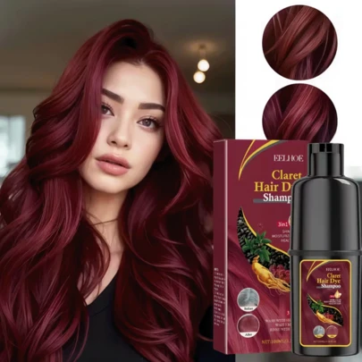 Red Hair Dye Shampoo,Natural Herbal Hair Dyeing Shampoo - Three In One Fast Nourishing, Cleaning, And Moisturizing, Suitable For Smooth Hair Dyeing Shampoo For Red Hair Of Men And Women, Long Lasting And Fast Hair Dyeing, Smooth Shampoo, Gentle And Non Irritating,Semi Permanent Hair Color Shampoo,Music Festival/ Party/Concert/ Carnival/ Masquerade Hair Products,Travel Essential