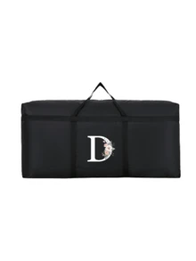 1 túi du lịch gấp gọn, ngăn chứa đồ cực lớn, chống thấm nước và chống ẩm, họa tiết chữ cái đầu cá nhân hóa, túi đựng đồ dùng giường ngủ dung tích lớn, túi xách tay bằng vải không dệt. - màu đen - Xem 13