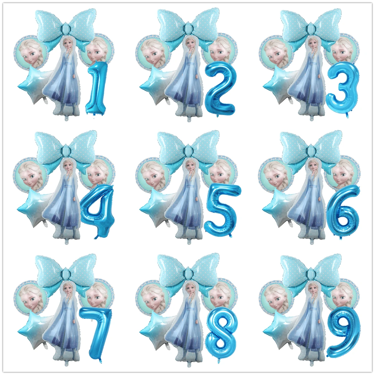 6pcs Theme Birthday Party Decoration Foil Balloons, Suitable For Home Party Decoration, Halloween Christmas Balloon Decoration - Multicolor - View 1