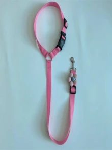 可调节尼龙宠物汽车座椅安全带头枕带，适用于犬猫出行安全 - 彩色 - 查看 6