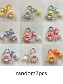 1个可爱卡通植绒3D立体挂件钥匙扣 - 适用于包包、汽车、背包，是生日派对送给朋友的完美礼物 - 彩色 - 查看 13