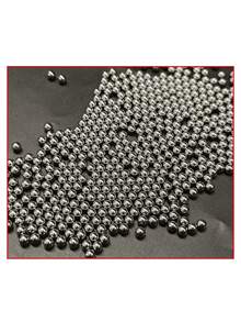 50颗优质无瑕疵6毫米弹弓钢珠，实心不锈钢圆形轴承球，适用于弹弓 - 銀色 - 查看 5