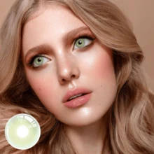 5 Pairs Of Colored Contact Lenses, Including A Contact Lens Case And Wearing Tools, Offer A Variety Of Color Options. They Can Be Used For About Half A Year And Are Suitable For Makeup On The Eyes, Changing Styles, Role-Playing, Festive Event Dressing, Halloween Costumes, And Cosplay, Etc. - Bộ hộp màu vàng xanh - Xem 6