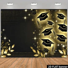 Banner de fundo plano 2D (1 peça), fundo deslumbrante para celebração de formatura, adequado para reunião familiar, casamento, aniversário, Natal, Dia de Ação de Graças, outono, entrada, decoração de quarto, cenário vibrante. - Multicolorido - Ver 2