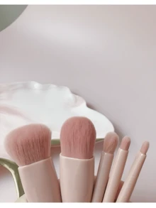 5-PACK Mini 5-Piece Makeup Brush Set-With Storage Box Mirror Portable Cosmetic Tools,Travel Makeup Brush Set With Mirror-Soft Brushes For Lip Eyeshadow Foundation Gift,Compact Makeup Brush Set With Mirror Storage Box Portable Beauty Tools - Multicolor - View 10