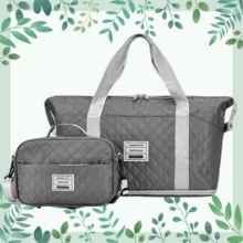 2026 New Travel Bag Set: Stylish, Large Capacity, Packs As You Like, Dry And Wet Separation, Sturdy And Durable, Perfect For Daily Commutes, Fitness, Travel, And Casual Outfits. A Must-Have! - Grey - View 13