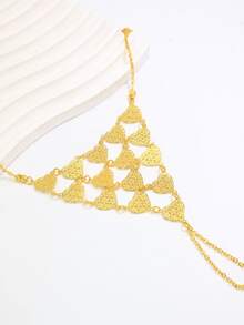 1pc Vintage Versatile Hollow Carved Multi-Layer Finger Coin Decor Hand Chain For Women - Multi-layered Love - View 4