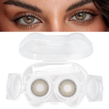 5 Pairs Of Colored Contact Lenses, Including A Contact Lens Case And Wearing Tools, Offer A Variety Of Color Options. They Can Be Used For About Half A Year And Are Suitable For Makeup On The Eyes, Changing Styles, Role-Playing, Festive Event Dressing, Halloween Costumes, And Cosplay, Etc. - 棕色盒子套裝 - 查看 7