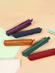 迷你网状铅笔盒,便携式铅笔袋,多功能方形文具袋,可收纳尺子、铅笔、眉笔等,适合学生考试、旅行、存放化妆品,情人节、夏季等场合。 - 彩色 - 查看 5