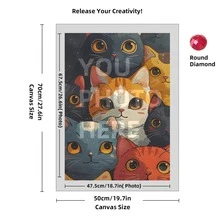 [5D Diamond Painting]Custom Diamond Art Painting Kits For Adults, DIY Personalized Diamond Art Photo Customized Your Own Photos, Painting By Diamond Pictures Kits For Home Decor (For Family),Custom 5D Full Diamond Art Painting Craft - Multicolor - View 78