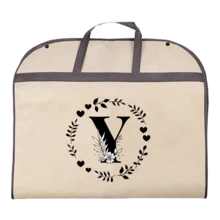 防尘服装罩，婚纱防尘罩，创意字母图案西装外套连衣裙保护罩，防潮悬挂式服装袋，衣柜收纳袋，透气旅行服装袋。