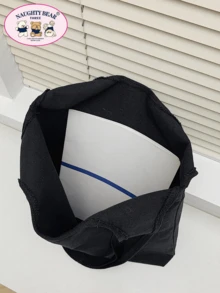 时尚百搭女士手提包，印有鸭子图案，容量大，重量轻，便携，适合少女、女大学生，非常适合返校、大学、初中、高中